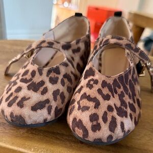 H&M Brown Leopard Print Kids Dress Shoes